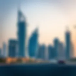 Modern architectural skyline of Dubai