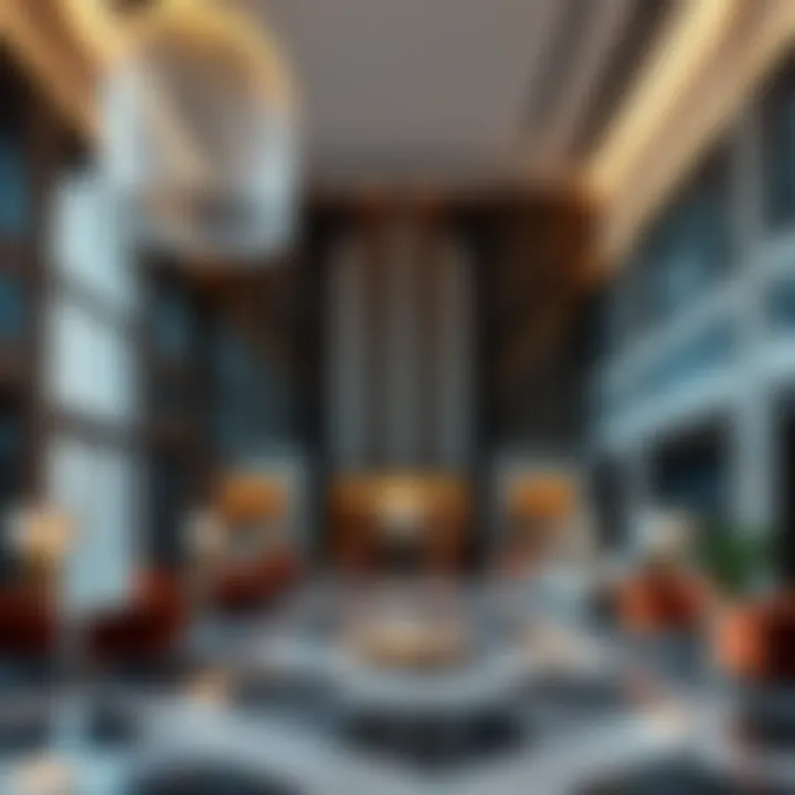 Hotel lobby showcasing contemporary design