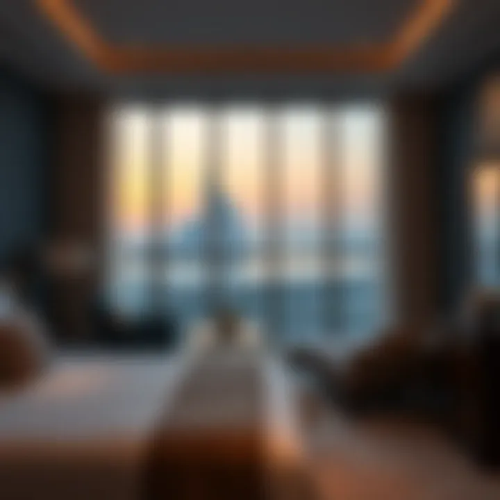 Luxurious bedroom showcasing elegant furnishings and stunning views