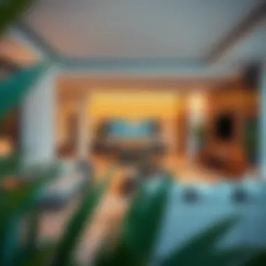 Modern living area with contemporary decor and inviting ambiance