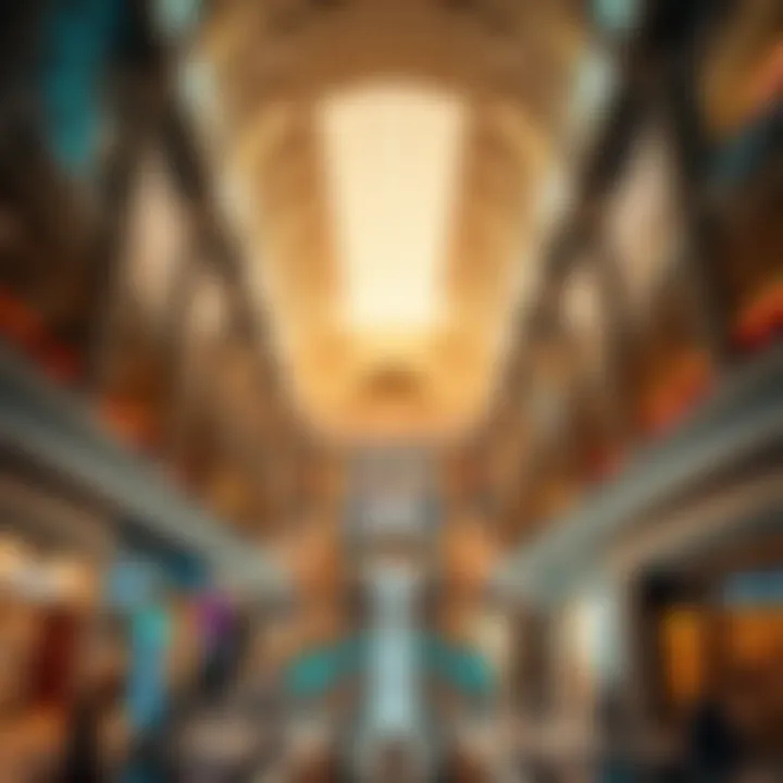 Interior view of Dubai Mall highlighting its architectural design