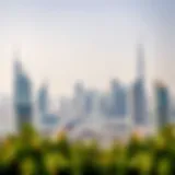 A panoramic view of Dubai's skyline showcasing modern architecture and real estate developments.