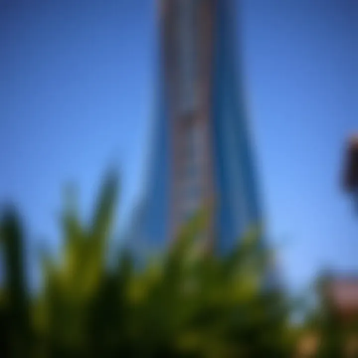 Architectural details of the Iris Tower