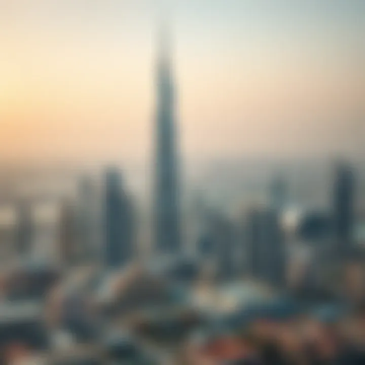 Panoramic skyline view including Iris Tower