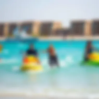 Activities and Adventures at Le Mer Beach Guests enjoying various activities like beach sports and water adventures at Le Mer Beach