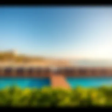 Vibrant Atmosphere at Le Mer Beach A panoramic view of Le Mer Beach showcasing the vibrant atmosphere and azure waters