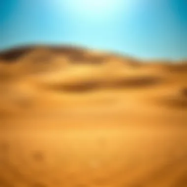 The Tranquil Beauty of the UAE Desert A serene desert landscape under a clear blue sky