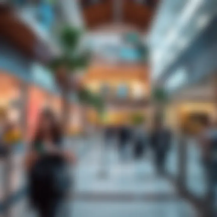 Visitors enjoying the amenities and leisure spaces within Maryah Island Mall