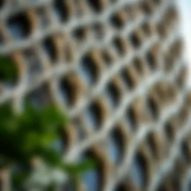 Facade Detail of Maze Tower Close-up of Maze Tower's intricate facade