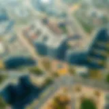 Aerial view of Meydan South showcasing urban development