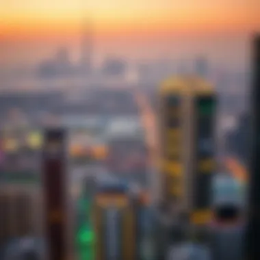 Breathtaking Views of the Dubai Skyline Panoramic view of Dubai skyline from Millennium Place Barsha Heights