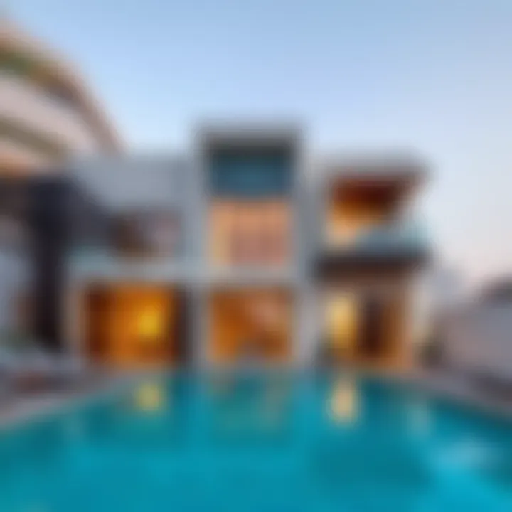 Modern architectural design of a high-end villa in Dubai
