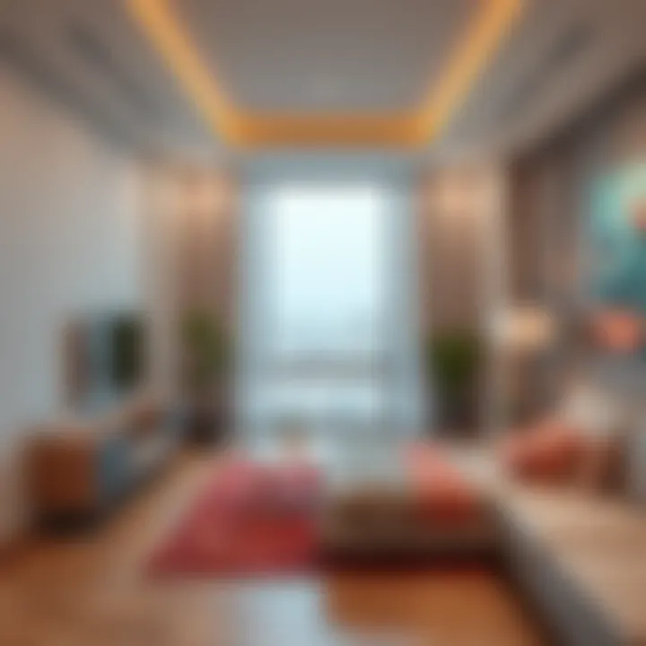 Modern studio apartment interior in Al Nahda