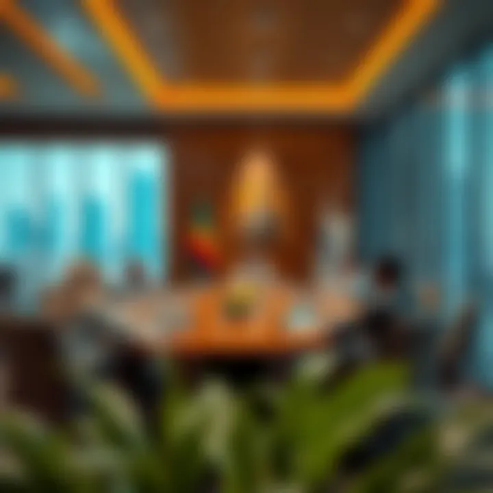 Government meeting discussing urban development strategies