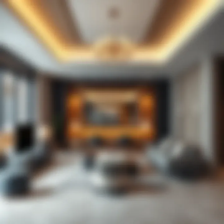 Interior design elements of Building Three highlighting luxury finishes