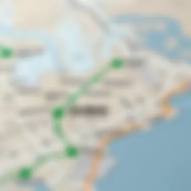 A detailed map of Dubai indicating different neighborhoods