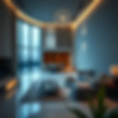 An upscale apartment in Dubai showcasing modern architecture