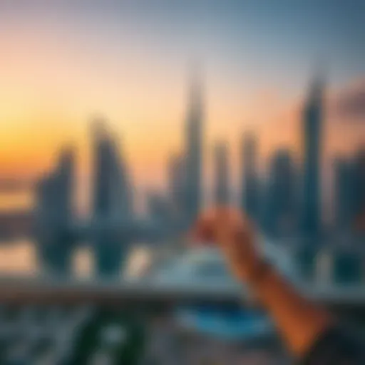 Dubai's Iconic Skyline Stunning skyline of Dubai showcasing luxury real estate