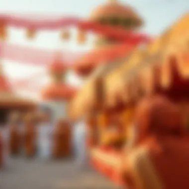 Traditional Emirati cultural festival with vibrant decorations