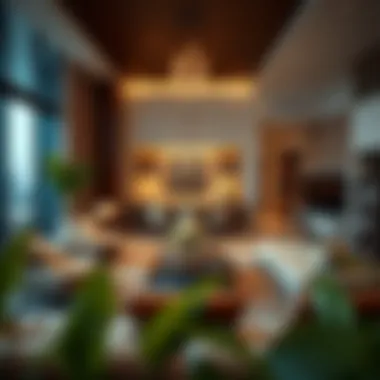 Luxurious apartment interiors reflecting modern living