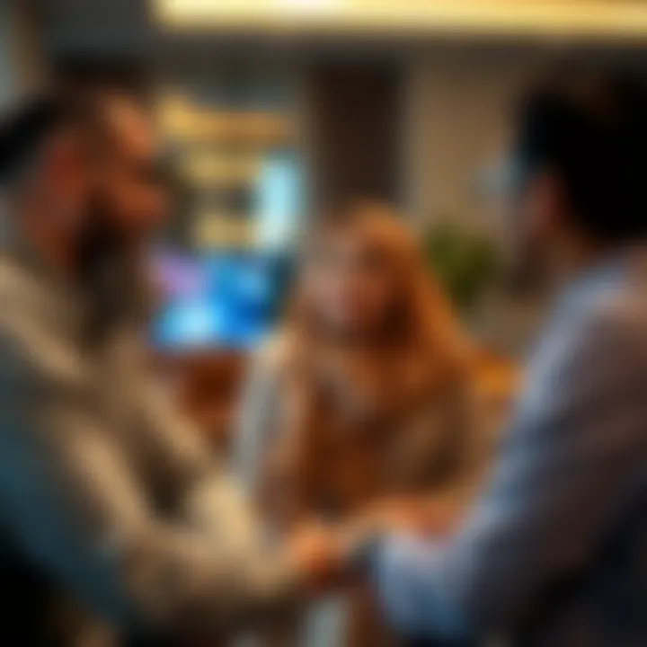 A consultation between a visa consultant and a client