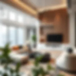 Stylish living room renovation in Dubai