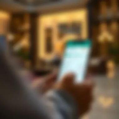 Using Mobile Technology for Loan Applications Smartphone displaying financial application interface