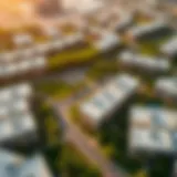 Aerial view of Discovery Garden highlighting its lush greenery and residential layouts