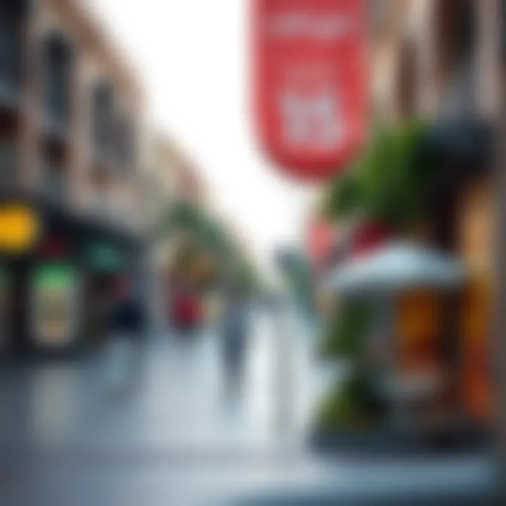 Local shops and cafes near the Al Rigga Metro station