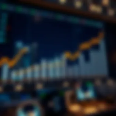 Real Estate Trends in Dubai A financial chart displaying real estate trends in Dubai