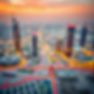 A map illustration highlighting the route from Dubai South to Business Bay