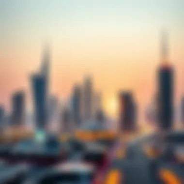 Illustration of UAE skyline showcasing modern architecture