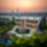 Aerial view of Nova Villa showcasing its stunning architecture