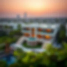 Aerial view of Nova Villa showcasing its stunning architecture