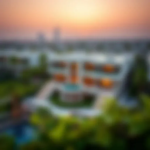 Aerial view of Nova Villa showcasing its stunning architecture