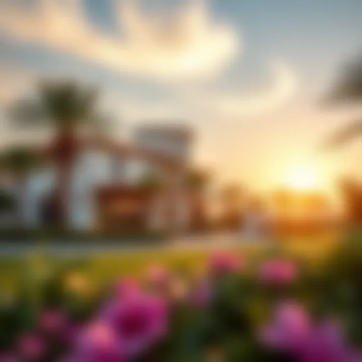 Beautifully landscaped garden surrounding a Nova Villa