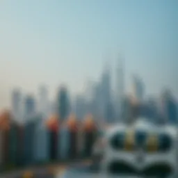 View of iconic Dubai skyline with luxury properties