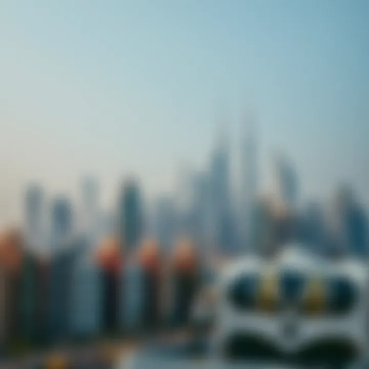 View of iconic Dubai skyline with luxury properties