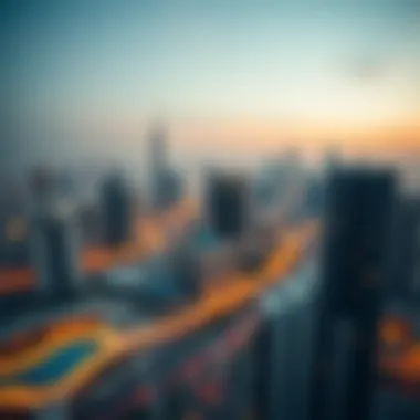 Skyline View from Park Towers Scenic view from Park Towers overlooking Dubai skyline