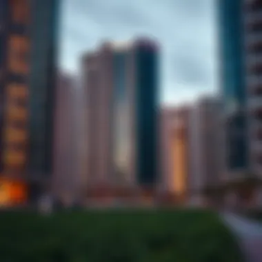 Luxury residential buildings in Point West Silicon Oasis