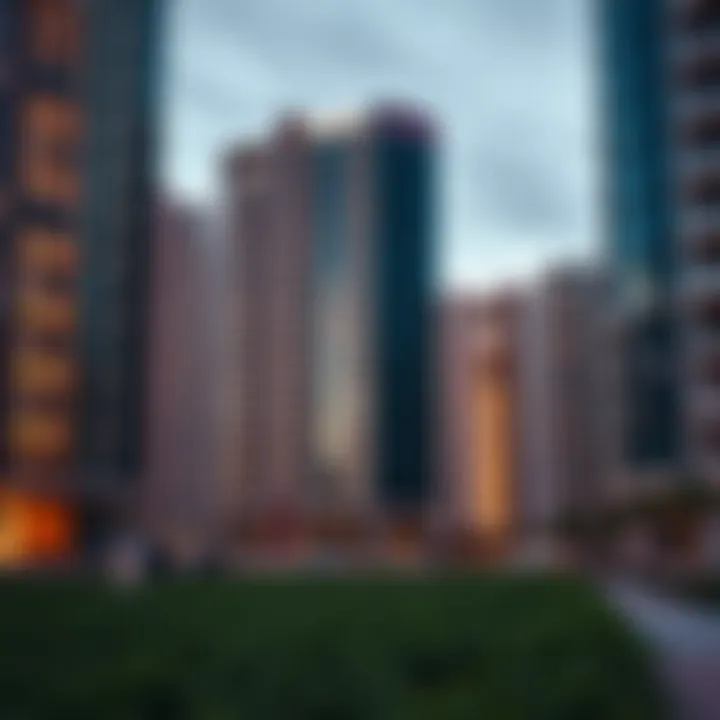 Luxury residential buildings in Point West Silicon Oasis