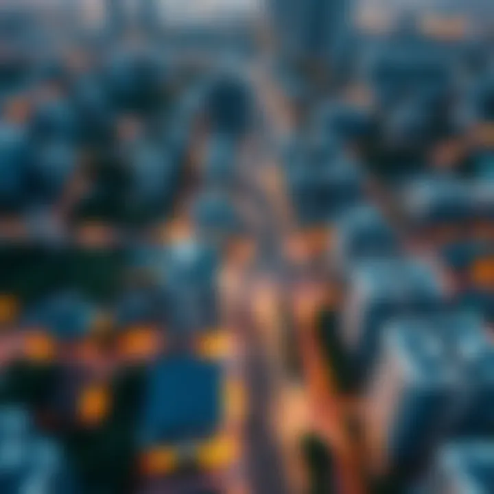 Aerial View of a Dubai Neighborhood Aerial view of a vibrant Dubai neighborhood