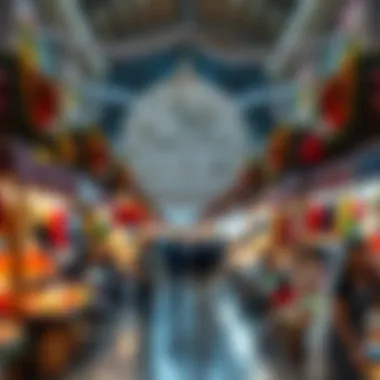 Festive atmosphere in a Dubai market during public holidays