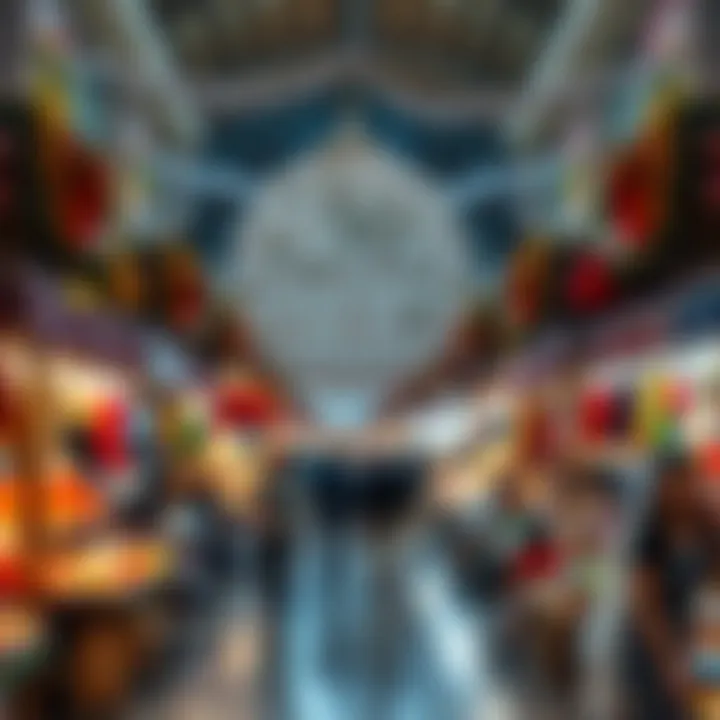 Festive atmosphere in a Dubai market during public holidays