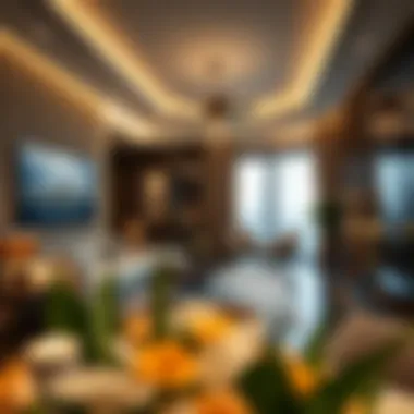 Interior Design of a Ranim Mudon Residence Stylish interiors of a residential unit illustrating the upscale living experience