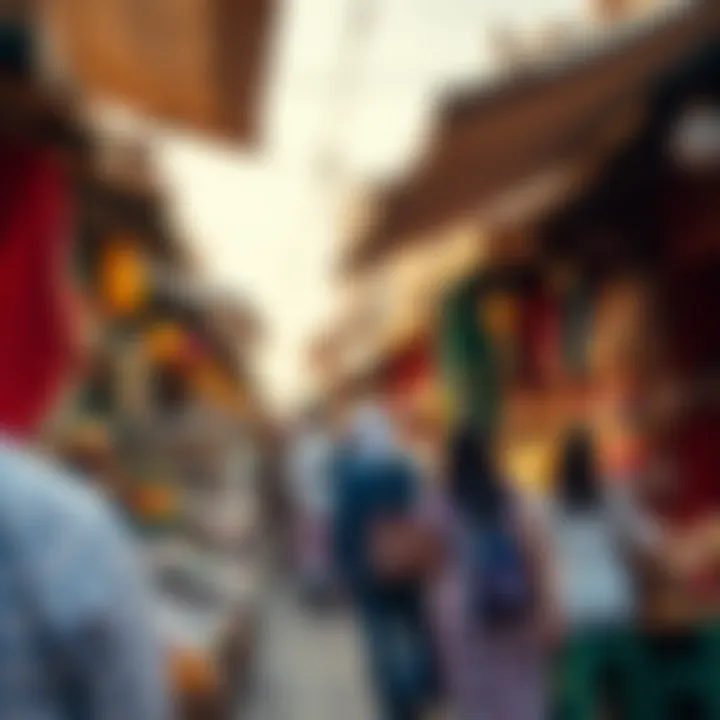 Vibrant local market scene highlighting the community's social atmosphere