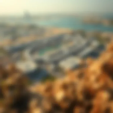 Urban Development Near Ras Al Khor Aerial view of urban development adjacent to Ras Al Khor Wildlife Sanctuary