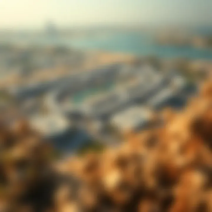 Urban Development Near Ras Al Khor Aerial view of urban development adjacent to Ras Al Khor Wildlife Sanctuary