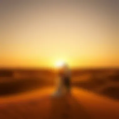 Serene Desert Sunset Experience in Dubai Couple enjoying a serene desert sunset
