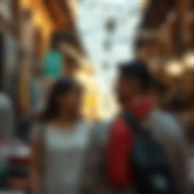 Cultural Exploration in Traditional Markets Couple exploring traditional markets in Dubai's old town